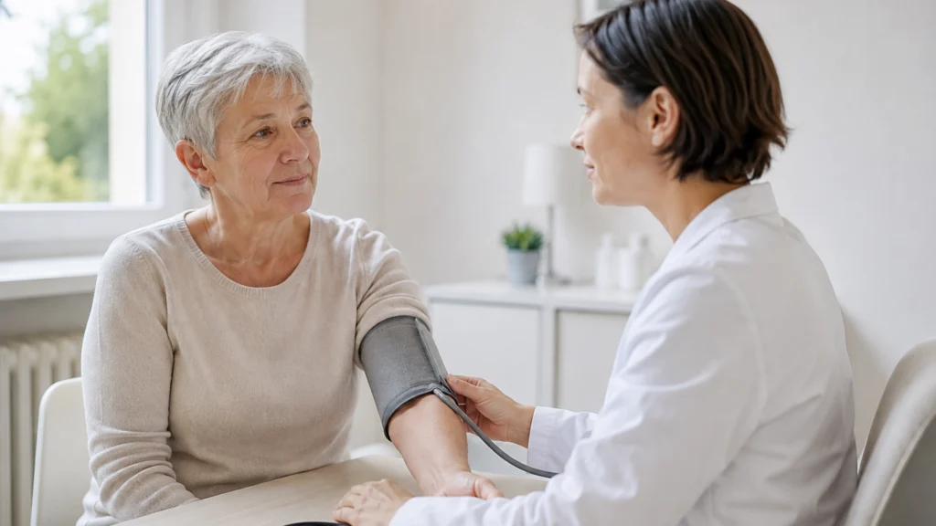 Illustration éditoriale pour l’article « Bilan de santé pour seniors : préparer un suivi adapté »